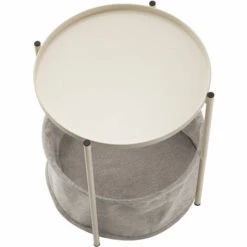 TECTAKE Table D’appoint CANTERBURY 45,5x45,5x53cm - Table D'appoint Ronde, Table à Plateau, Table De Salon - Crème 11 TECTAKE Table D’appoint CANTERBURY 45,5x45,5x53cm - Table D'appoint Ronde, Table à Plateau, Table De Salon - Crème -TECTAKE Soldes 2022 42225071 5