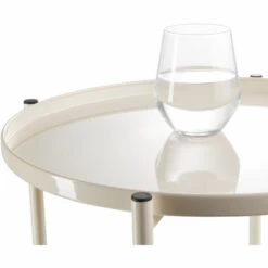 TECTAKE Table D’appoint OXFORD - Table D'appoint Ronde, Table à Plateau, Table De Salon - Crème -TECTAKE Soldes 2022 42225078 5