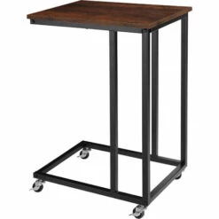 TECTAKE Table D’appoint LUTON 48x35x70cm - Table D’appoint De Style Industriel, Table Basse, Table De Canapé - Bois Foncé Industriel -TECTAKE Soldes 2022 47189682 3
