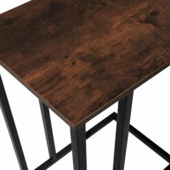 TECTAKE Table D’appoint LUTON 48x35x70cm - Table D’appoint De Style Industriel, Table Basse, Table De Canapé - Bois Foncé Industriel -TECTAKE Soldes 2022 47189682 4