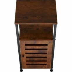 TECTAKE Armoire D’appoint DURHAM Meuble De Rangement Style Vintage 38,5x31,5x81cm - Armoire D’appoint, Table De Chevet, Armoire De Chevet - Bois Foncé Industriel 10 TECTAKE Armoire D’appoint DURHAM Meuble De Rangement Style Vintage 38,5x31,5x81cm - Armoire D’appoint, Table De Chevet, Armoire De Chevet - Bois Foncé Industriel -TECTAKE Soldes 2022 47189706 4