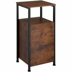 TECTAKE Armoire D’appoint DURHAM Meuble De Rangement Style Vintage 38,5x31,5x81cm - Armoire D’appoint, Table De Chevet, Armoire De Chevet - Bois Foncé Industriel 11 TECTAKE Armoire D’appoint DURHAM Meuble De Rangement Style Vintage 38,5x31,5x81cm - Armoire D’appoint, Table De Chevet, Armoire De Chevet - Bois Foncé Industriel -TECTAKE Soldes 2022 47189706 5