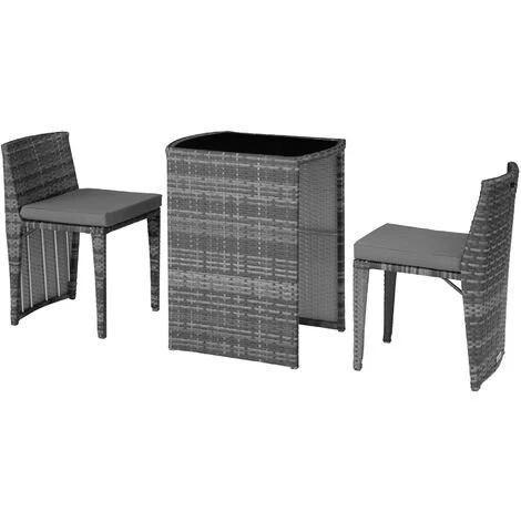 TECTAKE Salon De Jardin HAMBOURG 2 Places En Aluminium - Mobilier De Jardin, Meuble De Jardin, Ensemble Table Et Chaises De Jardin - Gris 3 TECTAKE Salon De Jardin HAMBOURG 2 Places En Aluminium - Mobilier De Jardin, Meuble De Jardin, Ensemble Table Et Chaises De Jardin - Gris
