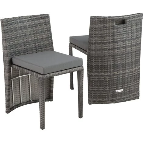 TECTAKE Salon De Jardin HAMBOURG 2 Places En Aluminium - Mobilier De Jardin, Meuble De Jardin, Ensemble Table Et Chaises De Jardin - Gris 7 TECTAKE Salon De Jardin HAMBOURG 2 Places En Aluminium - Mobilier De Jardin, Meuble De Jardin, Ensemble Table Et Chaises De Jardin - Gris – Image 5