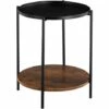 TECTAKE Table D’appoint SUNDERLAND 45,5x54,5cm - Table D’appoint Ronde, Table à Plateau, Table De Salon - Bois Foncé Industriel 2 TECTAKE Table D’appoint SUNDERLAND 45,5x54,5cm - Table D’appoint Ronde, Table à Plateau, Table De Salon - Bois Foncé Industriel -TECTAKE Soldes 2022 49280830 1