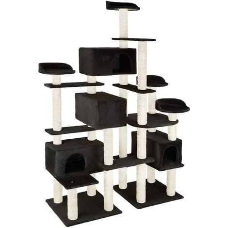 TECTAKE Arbre à Chat ENTISSAR 214 Cm - Griffoir, Grattoir Geant, Cadre D´escalade Pour Chat - Noir 5 TECTAKE Arbre à Chat ENTISSAR 214 Cm - Griffoir, Grattoir Geant, Cadre D´escalade Pour Chat - Noir – Image 3