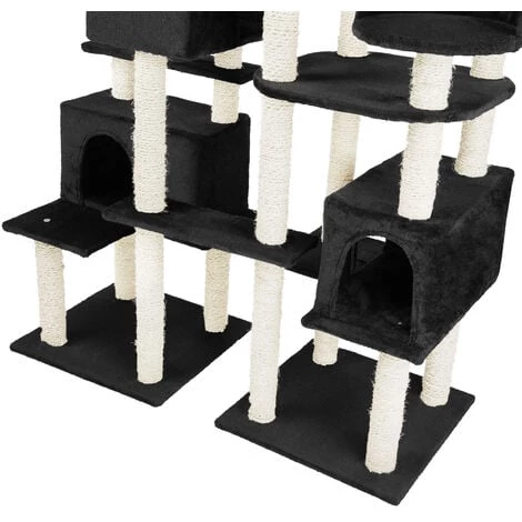 TECTAKE Arbre à Chat ENTISSAR 214 Cm - Griffoir, Grattoir Geant, Cadre D´escalade Pour Chat - Noir 6 TECTAKE Arbre à Chat ENTISSAR 214 Cm - Griffoir, Grattoir Geant, Cadre D´escalade Pour Chat - Noir – Image 4