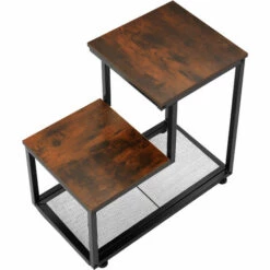 TECTAKE Table D’appoint HALIFAX 60,5x35,5x60,5cm - Table D’appoint De Style Industriel, Table Basse, Table De Canapé - Bois Foncé Industriel 11 TECTAKE Table D’appoint HALIFAX 60,5x35,5x60,5cm - Table D’appoint De Style Industriel, Table Basse, Table De Canapé - Bois Foncé Industriel -TECTAKE Soldes 2022 50884259 5