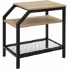 TECTAKE Table D’appoint PLYMOUTH 36,5x58,5x59,5cm - Table D’appoint, Table De Nuit, Table De Chevet - Bois Clair Industriel, Chêne Sonoma -TECTAKE Soldes 2022 50884326 1
