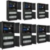 TECTAKE Lots De 6 Armoires Métallique De Classement Avec 2 Tiroirs 180x90x40cm - Meuble Rangement, Armoire De Bureau, Etagere De Rangement - Noir -TECTAKE Soldes 2022 50884487 1