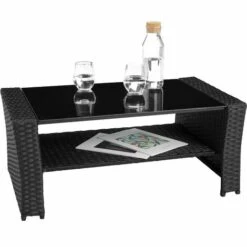 TECTAKE Salon De Jardin MODENE 4 Places Avec Housse De Protection - Table De Jardin, Mobilier De Jardin, Salon Jardin - Noir/gris -TECTAKE Soldes 2022 50944923 4