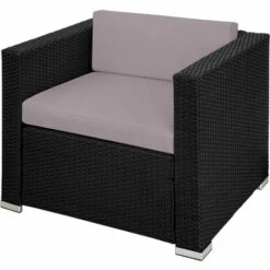 TECTAKE Salon Bas De Jardin MILAN 5 Places - Mobilier De Jardin, Meuble De Jardin, Ensemble Table Et Chaises De Jardin - Noir/gris 9 TECTAKE Salon Bas De Jardin MILAN 5 Places - Mobilier De Jardin, Meuble De Jardin, Ensemble Table Et Chaises De Jardin - Noir/gris -TECTAKE Soldes 2022 51384630 3