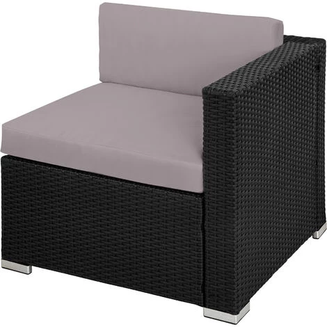 TECTAKE Salon Bas De Jardin MILAN 5 Places - Mobilier De Jardin, Meuble De Jardin, Ensemble Table Et Chaises De Jardin - Noir/gris 6 TECTAKE Salon Bas De Jardin MILAN 5 Places - Mobilier De Jardin, Meuble De Jardin, Ensemble Table Et Chaises De Jardin - Noir/gris – Image 4