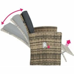 TECTAKE Salon En Rotin Bari - Ensemble Lounge, Groupe Lounge, Groupe De Sièges - Marron Naturel -TECTAKE Soldes 2022 52578941 5