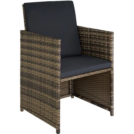 TECTAKE Salon De Jardin PALMA 12 Places Avec Housse De Protection, Variante 2 - Mobilier De Jardin, Meuble De Jardin, Ensemble Table Et Chaises De Jardin - Marron Naturel/gris Foncé 6 TECTAKE Salon De Jardin PALMA 12 Places Avec Housse De Protection, Variante 2 - Mobilier De Jardin, Meuble De Jardin, Ensemble Table Et Chaises De Jardin - Marron Naturel/gris Foncé – Image 4