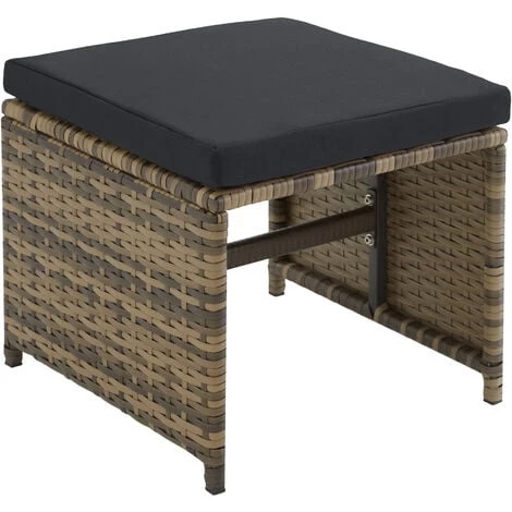 TECTAKE Salon De Jardin PALMA 12 Places Avec Housse De Protection, Variante 2 - Mobilier De Jardin, Meuble De Jardin, Ensemble Table Et Chaises De Jardin - Marron Naturel/gris Foncé 7 TECTAKE Salon De Jardin PALMA 12 Places Avec Housse De Protection, Variante 2 - Mobilier De Jardin, Meuble De Jardin, Ensemble Table Et Chaises De Jardin - Marron Naturel/gris Foncé – Image 5