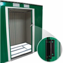 TECTAKE Abri De Jardin Métal 2,7 M² Toiture Monopente - Maison De Jardin, Cabane De Jardin, Remise De Jardin - Vert/blanc 11 TECTAKE Abri De Jardin Métal 2,7 M² Toiture Monopente - Maison De Jardin, Cabane De Jardin, Remise De Jardin - Vert/blanc -TECTAKE Soldes 2022 56122630 5