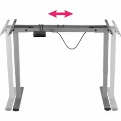 TECTAKE Bureau Assis Debout MELVILLE Pied De Bureau Réglable En Hauteur 110-168x60x70-119cm - Table De Bureau Réglable En Hauteur, Piétement De Table Réglable En Hauteur électriquement, Châssis Télescopique - Gris -TECTAKE Soldes 2022 58124818 3