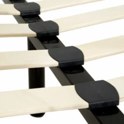 TECTAKE Lit Design Romantique Avec Sommier - Lit Double, Lit Adult Avec Sommier A Lattes - 200 X 180 Cm - Noir/noir -TECTAKE Soldes 2022 58124819 3