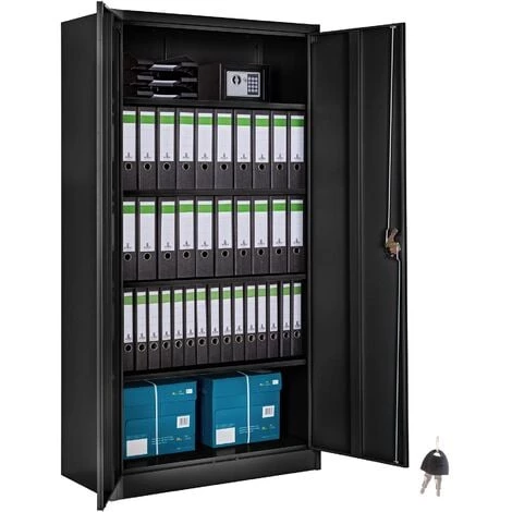 TECTAKE Armoire Métallique 5 Niveaux - Meuble Rangement, Armoire De Bureau, Etagere De Rangement 3 TECTAKE Armoire Métallique 5 Niveaux - Meuble Rangement, Armoire De Bureau, Etagere De Rangement