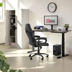 TECTAKE Armoire Métallique 5 Niveaux - Meuble Rangement, Armoire De Bureau, Etagere De Rangement 9 TECTAKE Armoire Métallique 5 Niveaux - Meuble Rangement, Armoire De Bureau, Etagere De Rangement -TECTAKE Soldes 2022 59122984 3