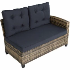 TECTAKE Groupe De Sièges En Rotin Catania - Salon En Rotin, Ensemble Lounge, Groupe Lounge - Marron Naturel -TECTAKE Soldes 2022 59588565 4