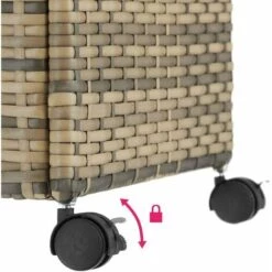 TECTAKE Coffre De Rangement Avec Cadre En Aluminium Et Roues 297l, 117x54x64cm - Coffre De Rangement Exterieur, Malle De Rangement, Caisse De Stockage De Jardin - Marron Naturel -TECTAKE Soldes 2022 60274523 5
