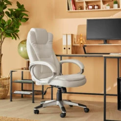 TECTAKE Fauteuil De Direction Zulu - Chaise Gamer, Fauteuil De Bureau, Siege De Bureau - Blanc -TECTAKE Soldes 2022 62479130 4