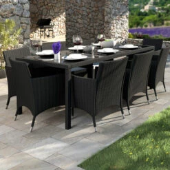 TECTAKE Salon De Jardin 8 Places Avec Housse De Protection - Mobilier De Jardin, Meuble De Jardin, Ensemble Table Et Chaises De Jardin - Noir/gris 9 TECTAKE Salon De Jardin 8 Places Avec Housse De Protection - Mobilier De Jardin, Meuble De Jardin, Ensemble Table Et Chaises De Jardin - Noir/gris -TECTAKE Soldes 2022 62641771 3