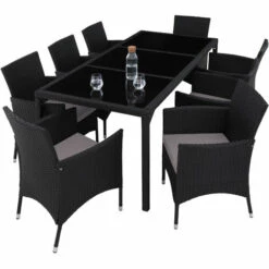 TECTAKE Salon De Jardin 8 Places Avec Housse De Protection - Mobilier De Jardin, Meuble De Jardin, Ensemble Table Et Chaises De Jardin - Noir/gris 10 TECTAKE Salon De Jardin 8 Places Avec Housse De Protection - Mobilier De Jardin, Meuble De Jardin, Ensemble Table Et Chaises De Jardin - Noir/gris -TECTAKE Soldes 2022 62641771 4