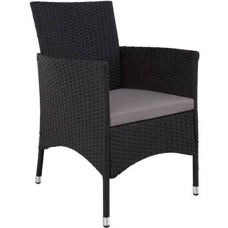 TECTAKE Salon De Jardin 8 Places Avec Housse De Protection - Mobilier De Jardin, Meuble De Jardin, Ensemble Table Et Chaises De Jardin - Noir/gris 7 TECTAKE Salon De Jardin 8 Places Avec Housse De Protection - Mobilier De Jardin, Meuble De Jardin, Ensemble Table Et Chaises De Jardin - Noir/gris – Image 5