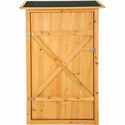 TECTAKE Armoire De Jardin Adossée Taman 75 X 56 X 118 Cm - Maison De Jardin, Cabane De Jardin, Remise De Jardin - Marron -TECTAKE Soldes 2022 65648624 3