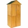 TECTAKE Armoire De Jardin Kadi 80,5 X 60 X 213,5 Cm - Maison De Jardin, Cabane De Jardin, Remise De Jardin - Marron -TECTAKE Soldes 2022 65846490 1