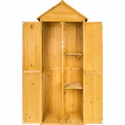 TECTAKE Armoire De Jardin Kadi 80,5 X 60 X 213,5 Cm - Maison De Jardin, Cabane De Jardin, Remise De Jardin - Marron -TECTAKE Soldes 2022 65846490 4
