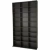TECTAKE Meuble De Rangement CD / DVD 24 Etagères Modulables - 102 Cm X 180 Cm X 23,5 Cm - Noir - Noir -TECTAKE Soldes 2022 66849889 1
