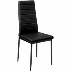 TECTAKE 2 Chaises De Salle à Manger Ou De Cuisine Design épuré Cadre En Acier Noir - Noir -TECTAKE Soldes 2022 66849894 3