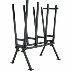 TECTAKE Chevalet De Sciage Pliable Avec Barre De Blocage 76 Cm X 53 Cm X 102 Cm En Acier - Noir