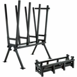 TECTAKE Chevalet De Sciage Pliable Avec Barre De Blocage 76 Cm X 53 Cm X 102 Cm En Acier - Noir -TECTAKE Soldes 2022 66849908 4