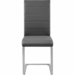 TECTAKE 2 Chaises De Salle à Manger Rembourrées Design Moderne Pieds En Métal Gris - Gris -TECTAKE Soldes 2022 66850002 5