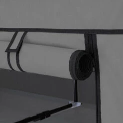 TECTAKE Armoire Penderie En Tissu 4 Compartiments 108x45x164cm - Armoire De Rangement, Garde-robe, Armoire De Chambre - Gris -TECTAKE Soldes 2022 66850072 5