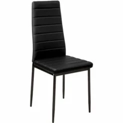 TECTAKE 6 Chaises De Salle à Manger Ou De Cuisine Design épuré Cadre En Acier Noir - Noir -TECTAKE Soldes 2022 66850870 3