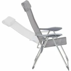TECTAKE 4 Chaises De Jardin En Aluminium Pliantes 73 Cm X 59 Cm X 110 Cm Gris - Gris -TECTAKE Soldes 2022 66850905 3