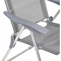 TECTAKE 4 Chaises De Jardin En Aluminium Pliantes 73 Cm X 59 Cm X 110 Cm Gris - Gris -TECTAKE Soldes 2022 66850905 5