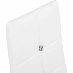 TECTAKE 6 Chaises De Salle à Manger Design Cadre En Acier Dossier à Strass Blanc - Blanc -TECTAKE Soldes 2022 66850945 5