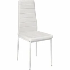 TECTAKE 4 Chaises De Salle à Manger Ou De Cuisine Design épuré Cadre En Acier Blanc -TECTAKE Soldes 2022 66850995 3