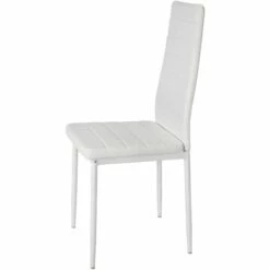 TECTAKE 4 Chaises De Salle à Manger Ou De Cuisine Design épuré Cadre En Acier Blanc -TECTAKE Soldes 2022 66850995 4