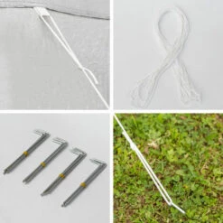 TECTAKE Tonnelle De Jardin Autoportante 9 M X 3 M Avec 8 Rideaux Amovibles Structure En Métal Blanc - Blanc -TECTAKE Soldes 2022 66851007 5