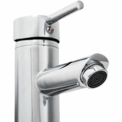 TECTAKE Mitigeur De Lavabo Robinet Pour Salle De Bain Design En Laiton Chromé 13 Cm X 4,7 Cm X 22 Cm - Gris -TECTAKE Soldes 2022 66851029 3