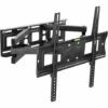TECTAKE Support TV Mural, Support Mural TV, Support TV, Support Mural, Support TV Mural Orientable Et Inclinable - Noir -TECTAKE Soldes 2022 66851124 1