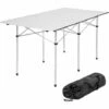 TECTAKE Table Pliante De Camping 4 à 6 Places 140 Cm X 70 Cm X 70 Cm En Aluminium + Sac De Transport - Gris -TECTAKE Soldes 2022 66851165 1